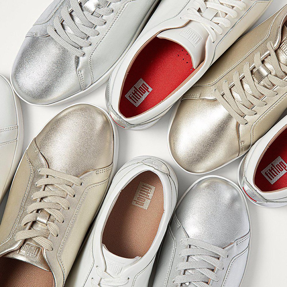 Fitflop Womens Sneakers - Rally Leather - White - 560-UXRZJC